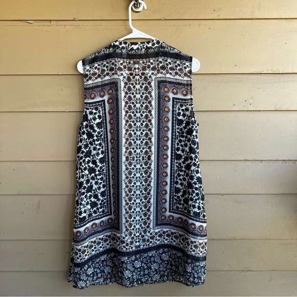 Susan Graver Boho Floral Sheer Tunic Top - Size Small - Picture 4 of 4